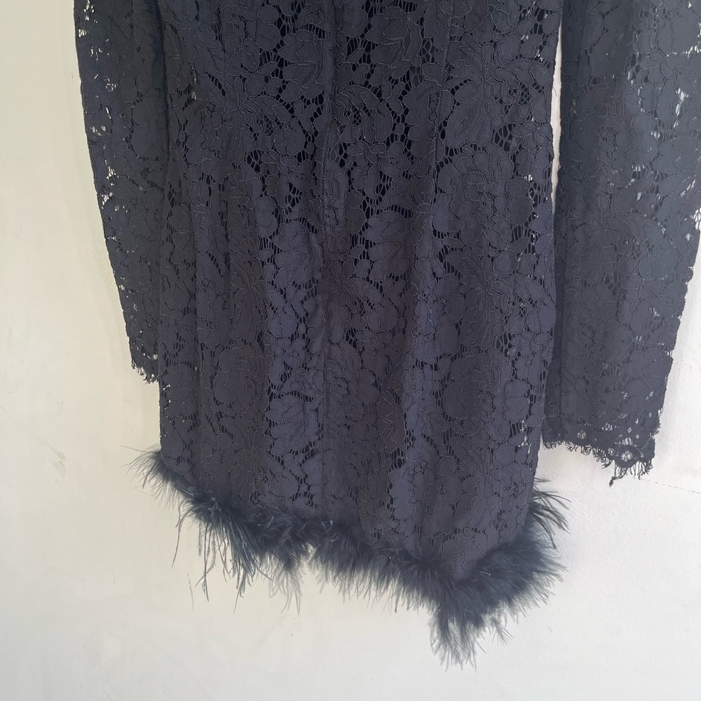 SAU LEE Mara Black Lace Dress Size 10 - Picture 11 of 12